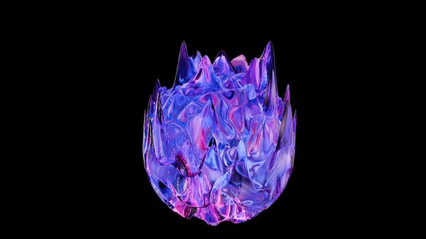 Colorful glass sphere. Computer generated 3d render