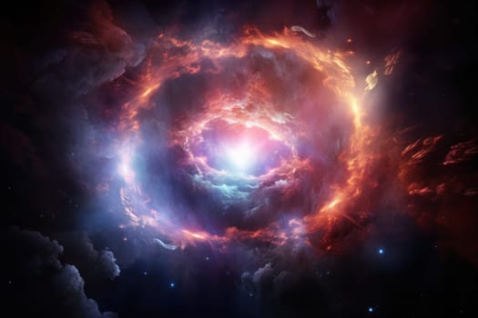 Photo of A nebula celestial object surrounded by cosmic clouds wallpaper.