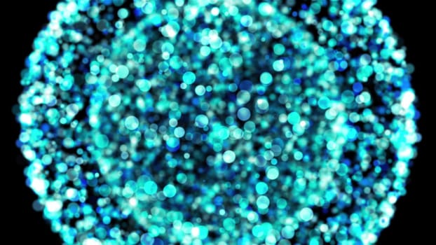Abstract blue particles. Computer generated 3d render