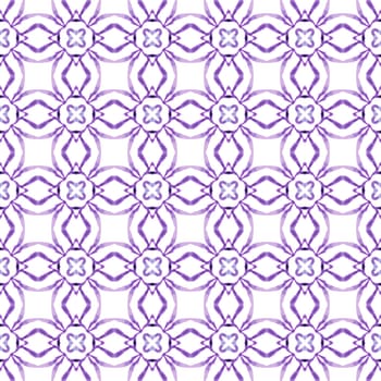Tropical seamless pattern. Purple majestic boho chic summer design. Textile ready precious print, swimwear fabric, wallpaper, wrapping. Hand drawn tropical seamless border.