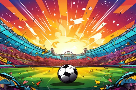 soccer stadium football doodle art illustration background.