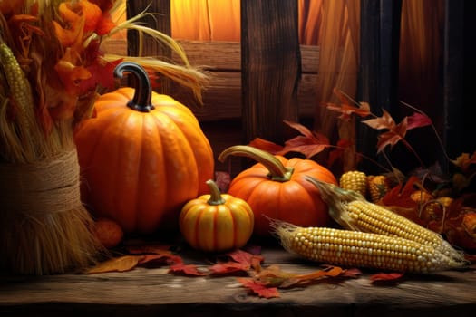 Happy Thanksgiving concept, Thanksgiving Dinner Table.