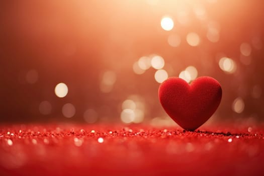 Valentines day background banner with LOVE Heart, Love background, AI Generative.