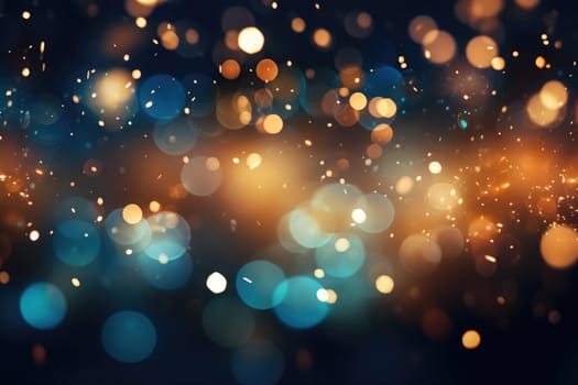 Bokeh fireworks lighting up the night sky, AI Generative.