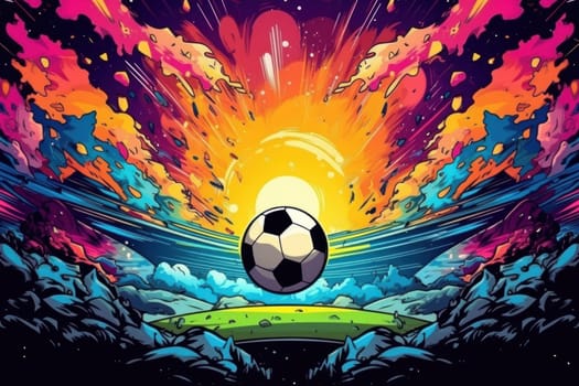 soccer stadium football doodle art illustration background.