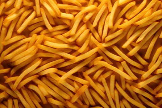 Top view french fries advertising on aesthetic scenery background.