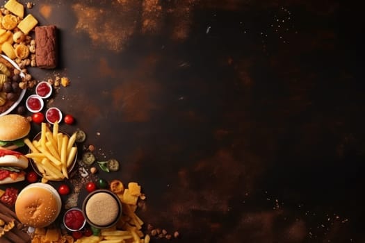 fast food design pattern or junk food design background.