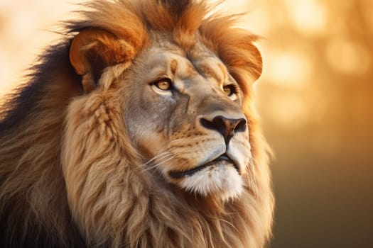 Closeup portrait of a Lion wallpaper.