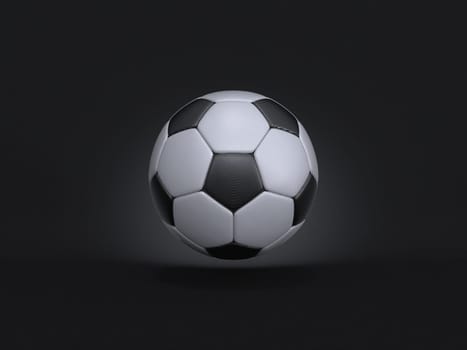 Sport background Soccer ball 3D rendering illustration isolated on black background