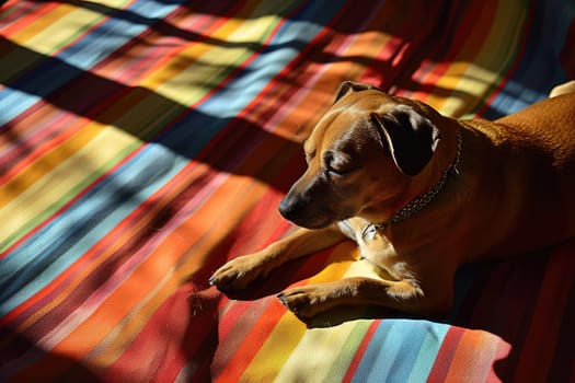 Portrait of a dog in pop art style, vintage style.