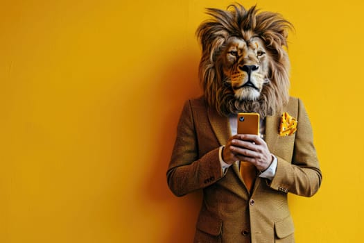 Stylish portrait of dressed up anthropomorphic animal themes, Funny pop art illustration.