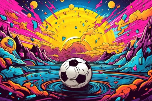 soccer stadium football doodle art illustration background.