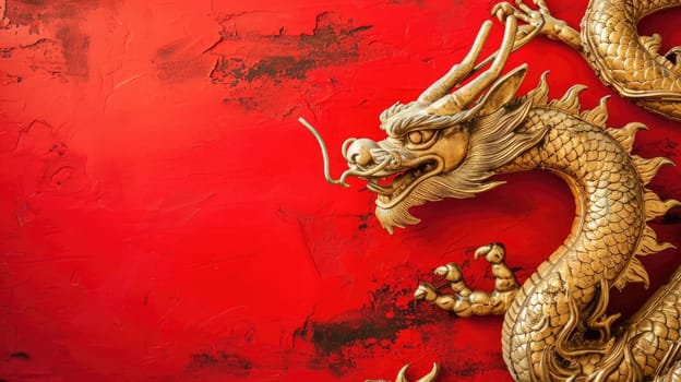 Happy Chinese new year, Dragon Zodiac, Chinese golden dragon, greeting cards and banners.