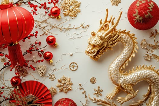 Happy Chinese new year, Dragon Zodiac, Chinese golden dragon, greeting cards and banners.