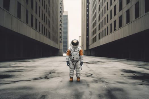 Photo of Astronaut in the urban environment.