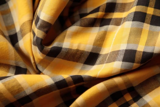 Closeup of checkered fabric as background.
