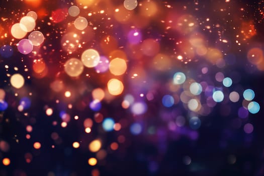 Bokeh fireworks lighting up the night sky, AI Generative.