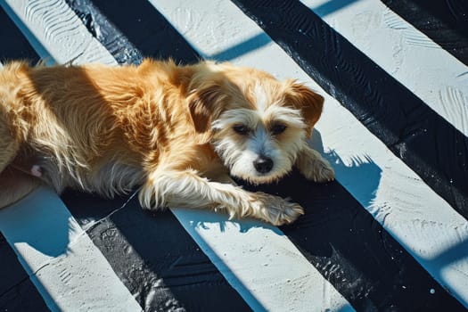 Portrait of a dog in pop art style, vintage style.
