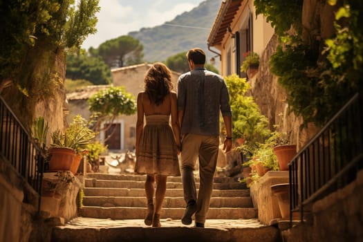 Romantic Mediterranean Summer: A Beautiful Ancient Street in Valldemossa