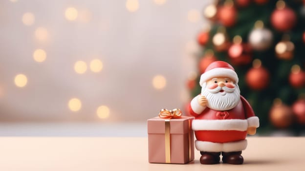 Christmas festival with copy space, Santa Claus, Generative AI.