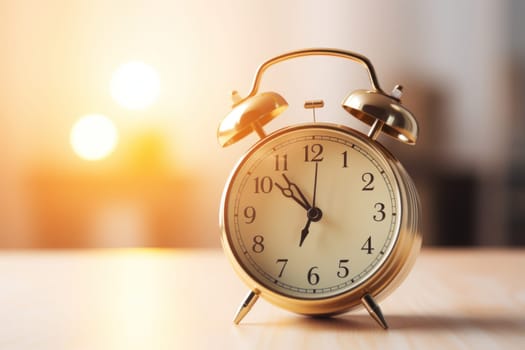 close up of calendar and alarm clock, alarm clock, Generative AI.