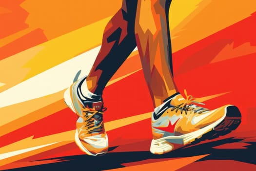 marathon poster design abstract background.