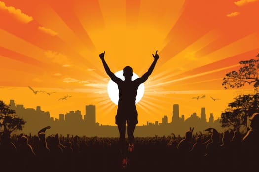 marathon poster design abstract background.