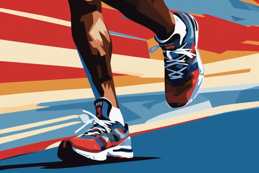 marathon poster design abstract background.