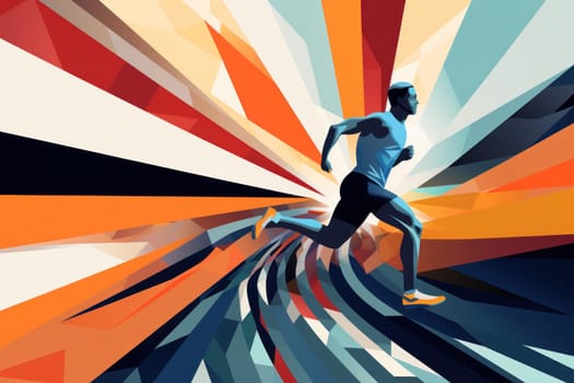 marathon poster design abstract background.