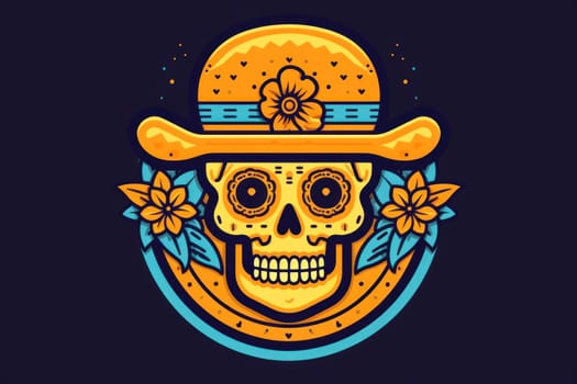 day of the dead flat logo.