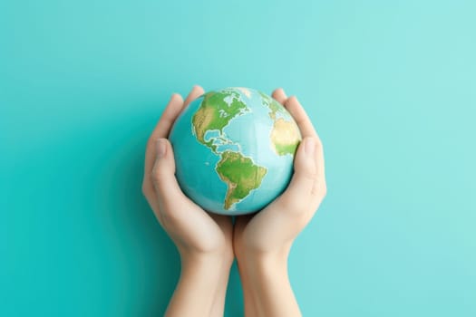 Only One Earth- World Environment day concept 3d design background.