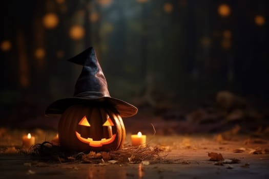 family celebrating halloween event together.