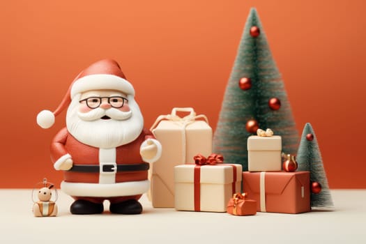 Christmas festival with copy space, Santa Claus, Generative AI.