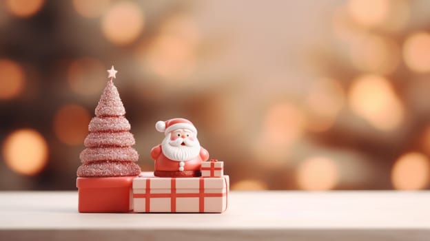 Christmas festival with copy space, Santa Claus, Generative AI.