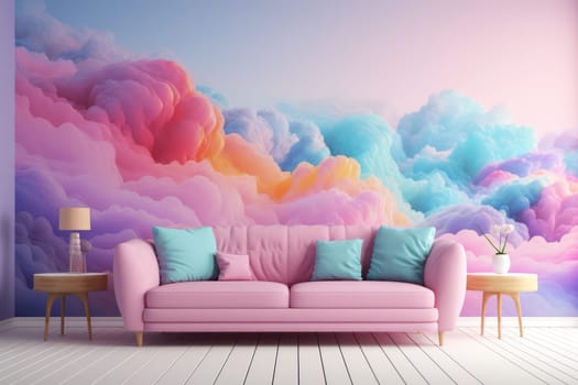 Abstract background with rainbow LGBTQ Genarative AI.