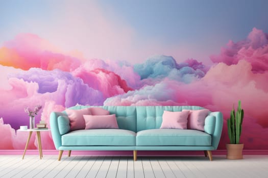 Abstract background with rainbow LGBTQ Genarative AI.