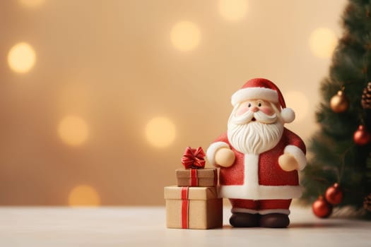Christmas festival with copy space, Santa Claus, Generative AI.