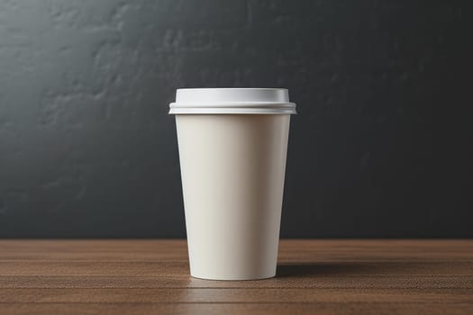 Paper coffee cup mock-up Generative AI.