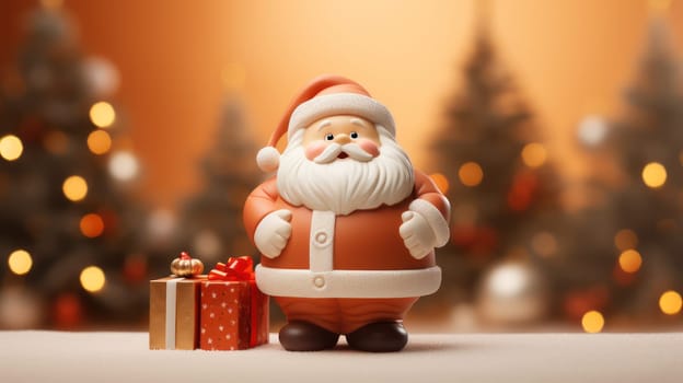 Christmas festival with copy space, Santa Claus, Generative AI.