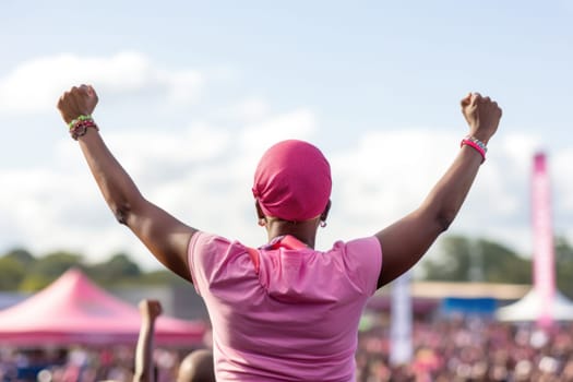 breast cancer fighter concept background.