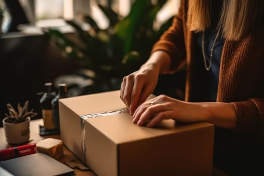 using stickers to label packages for shipping, Warehouse Documents Checklist, Drop shipping company, Generative AI.