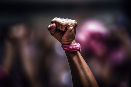 breast cancer fighter concept background.