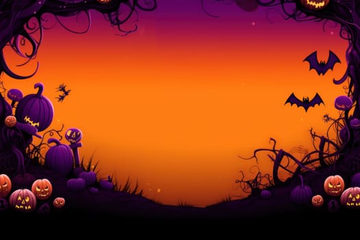 Halloween Day on the abstract background.
