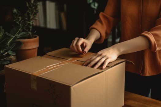 using stickers to label packages for shipping, Warehouse Documents Checklist, Drop shipping company, Generative AI.