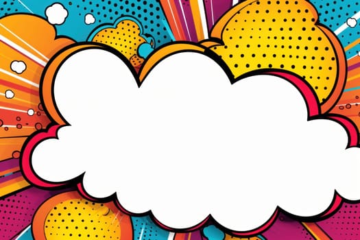 Speech bubble burst comic art illustration.
