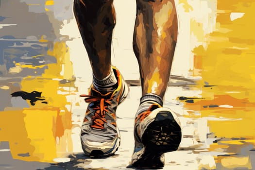 marathon poster design abstract background.