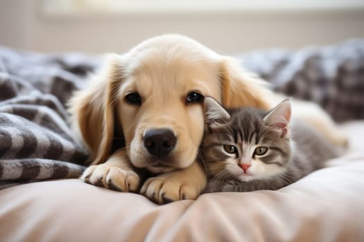 Puppy and kitten Generative AI.