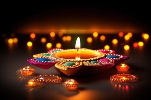 Happy Diwali Celebration concept background.