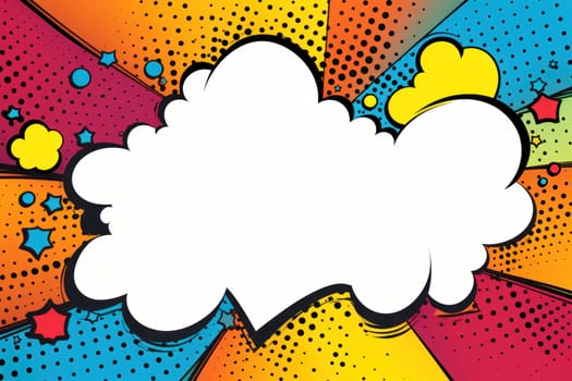 Speech bubble burst comic art illustration.