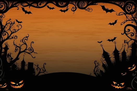 Halloween Day on the abstract background.